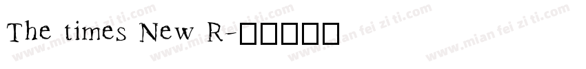 The times New R字体转换